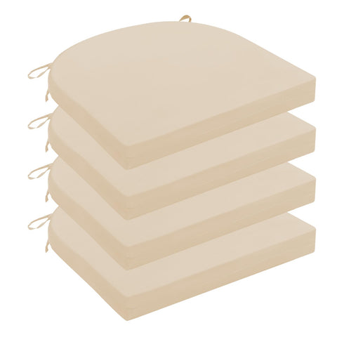 Wellsin cojín frontal pack de 4 mostrando diseño beige y comodidad