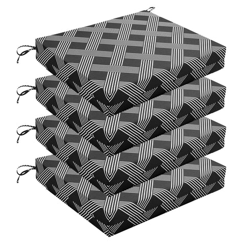 Wellsin cojín frontal mostrando diseño negro geométrico y comodidad