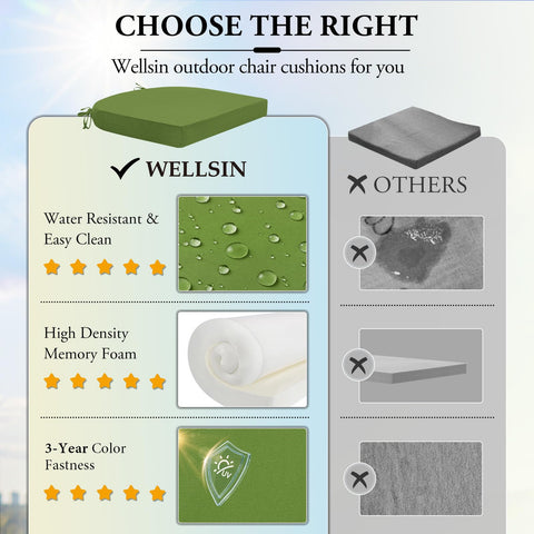 Wellsin cojines en una terraza estilo mostrando cómo mejoran el espacio
