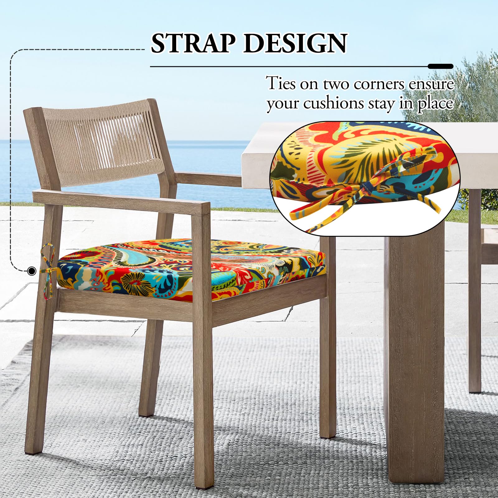 Wellsin cojín junto a una silla para comparar tamaño y proporción