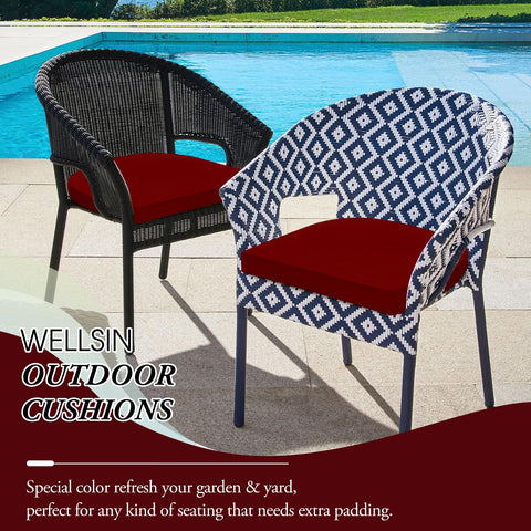 Wellsin ambiente terraza con cojines burdeos, añade estilo y comodidad