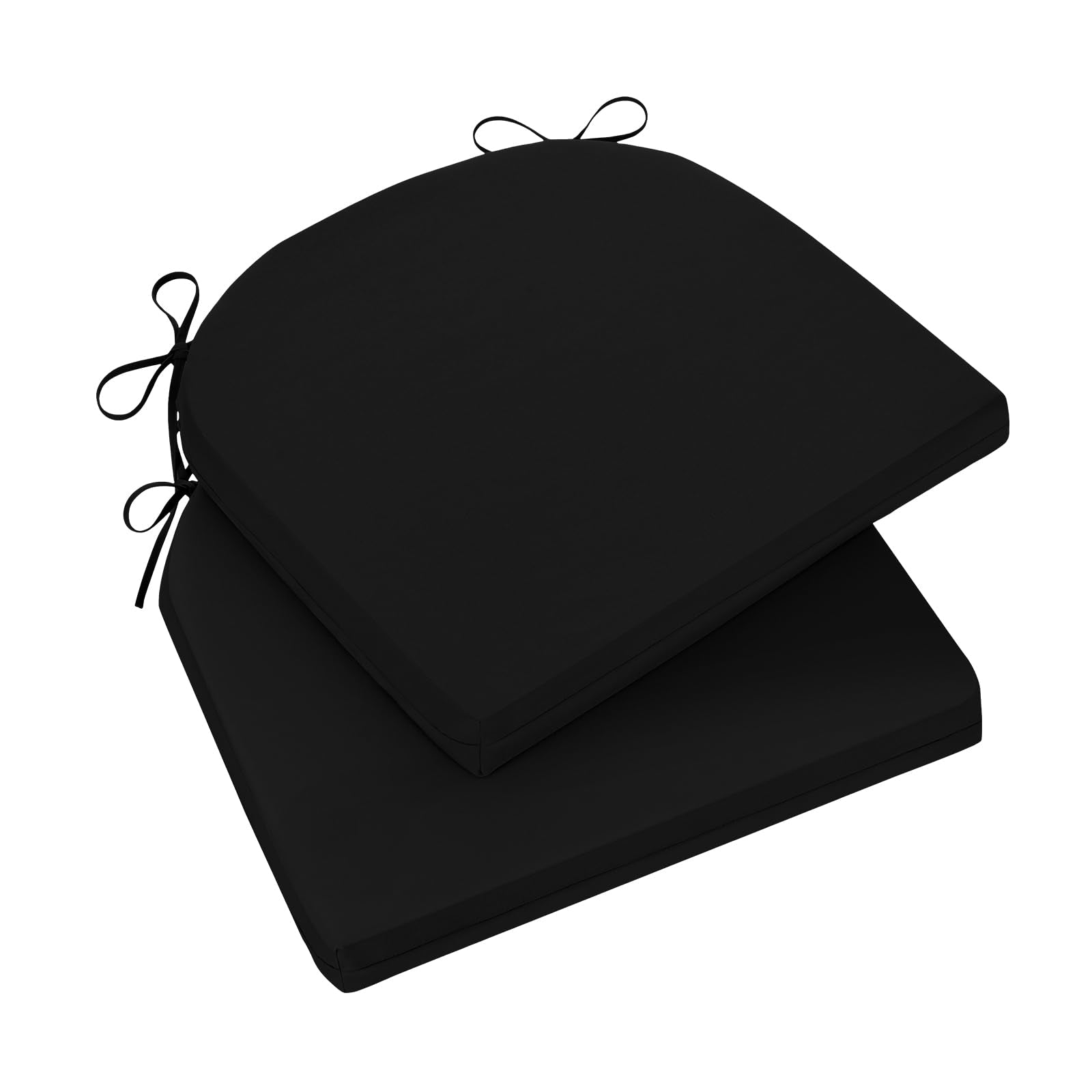 Wellsin imagen frontal del set de cojines negro, aspecto elegante y durable