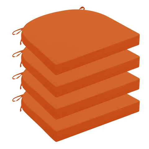 Wellsin pack de 4 cojines naranja mostrando frente y color vibrante, mejora estética