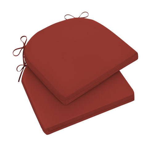 Wellsin vista frontal pack de 2 cojines mostrando ajuste y color brick red para mayor confort