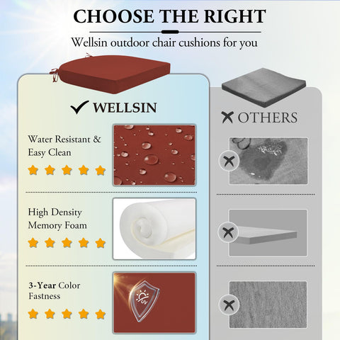 Wellsin conjunto de cuatro cojines sobre sillas destaca apariencia uniforme