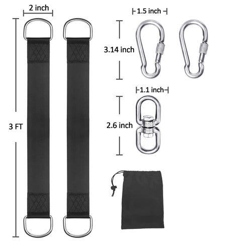 Werflyto correas 3FT extendidas para medir altura y alcance práctico