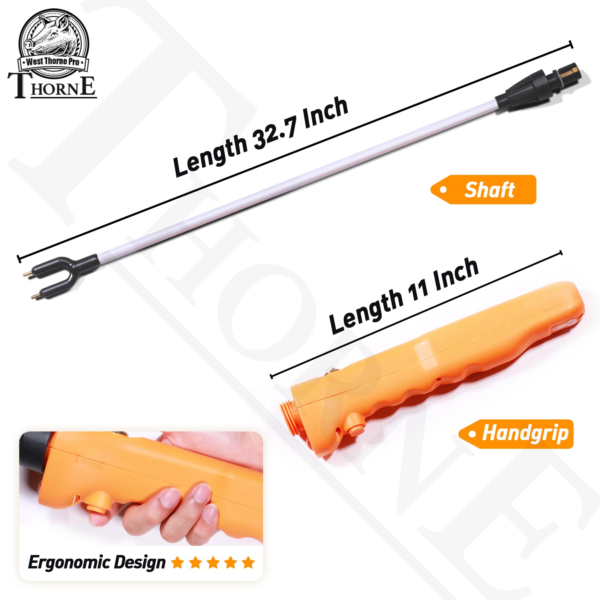 West Thorne Pro detalle de la punta resistente que protege contra golpes