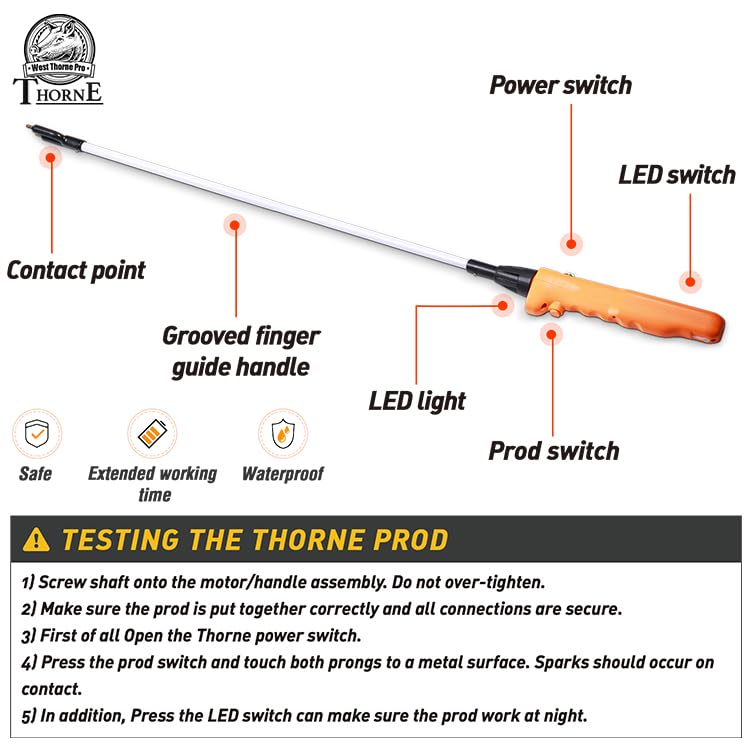 West Thorne Pro primer plano del mango ergonómico que facilita el agarre