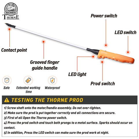 West Thorne Pro primer plano del mango ergonómico que facilita el agarre