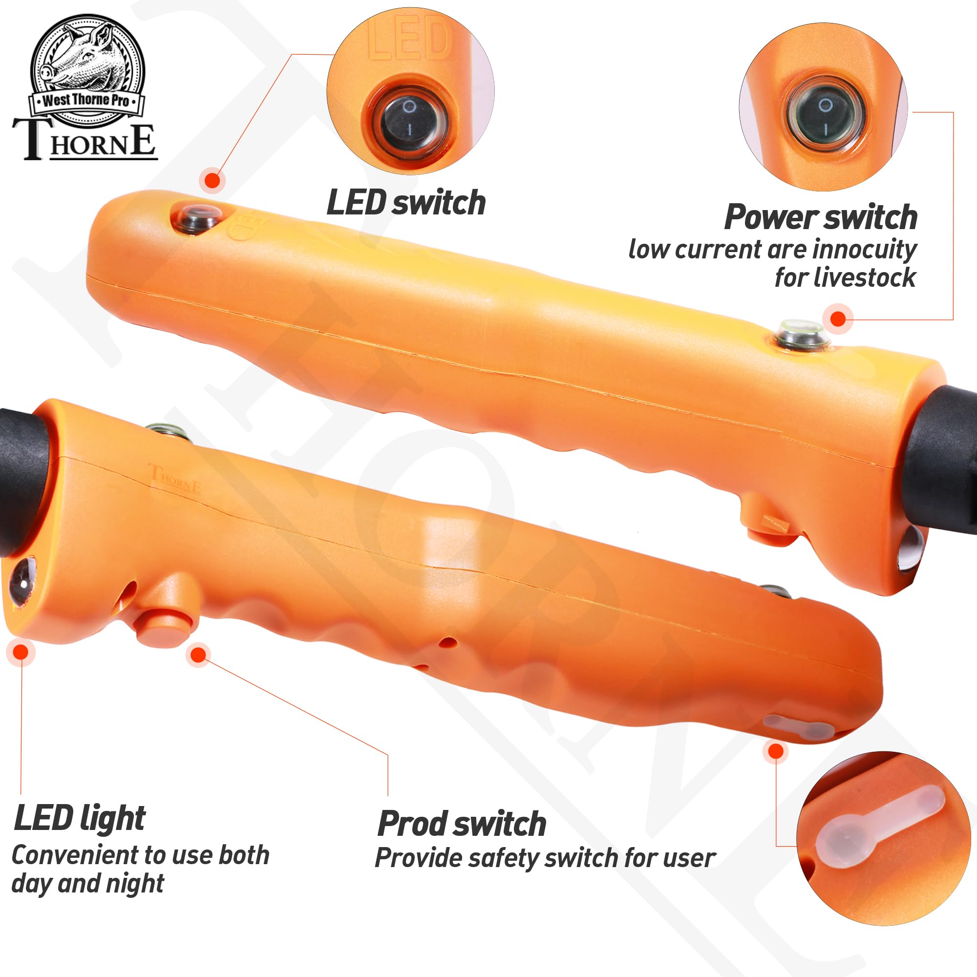 West Thorne Pro luz LED encendida que mejora la visibilidad nocturna