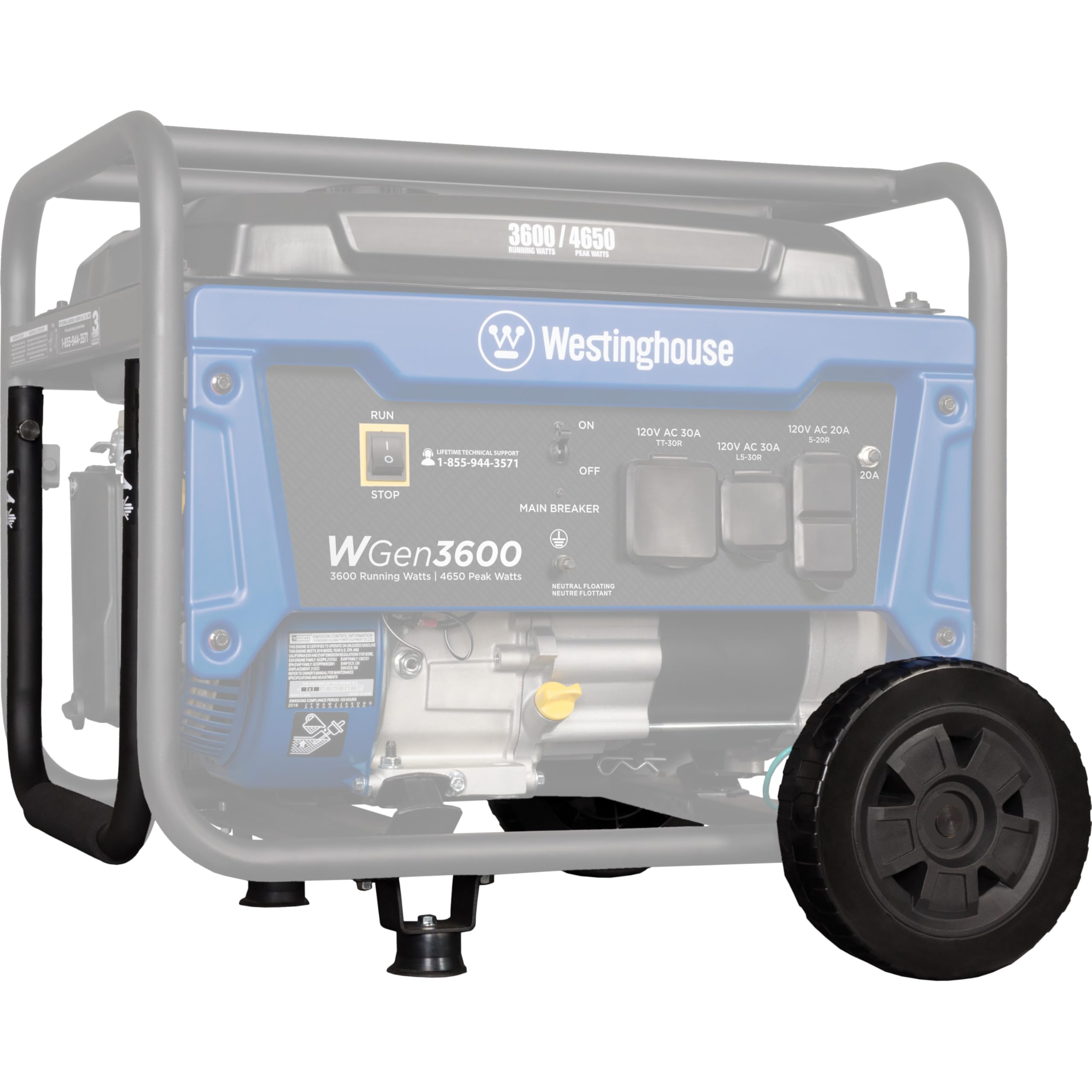 Westinghouse primer plano de rueda nunca-plana 8 pulgadas resistente