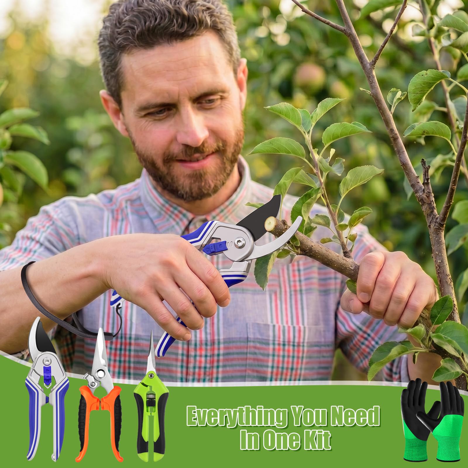 Wevove set colocado en jardín, ambiente práctico ideal para jardineros domésticos