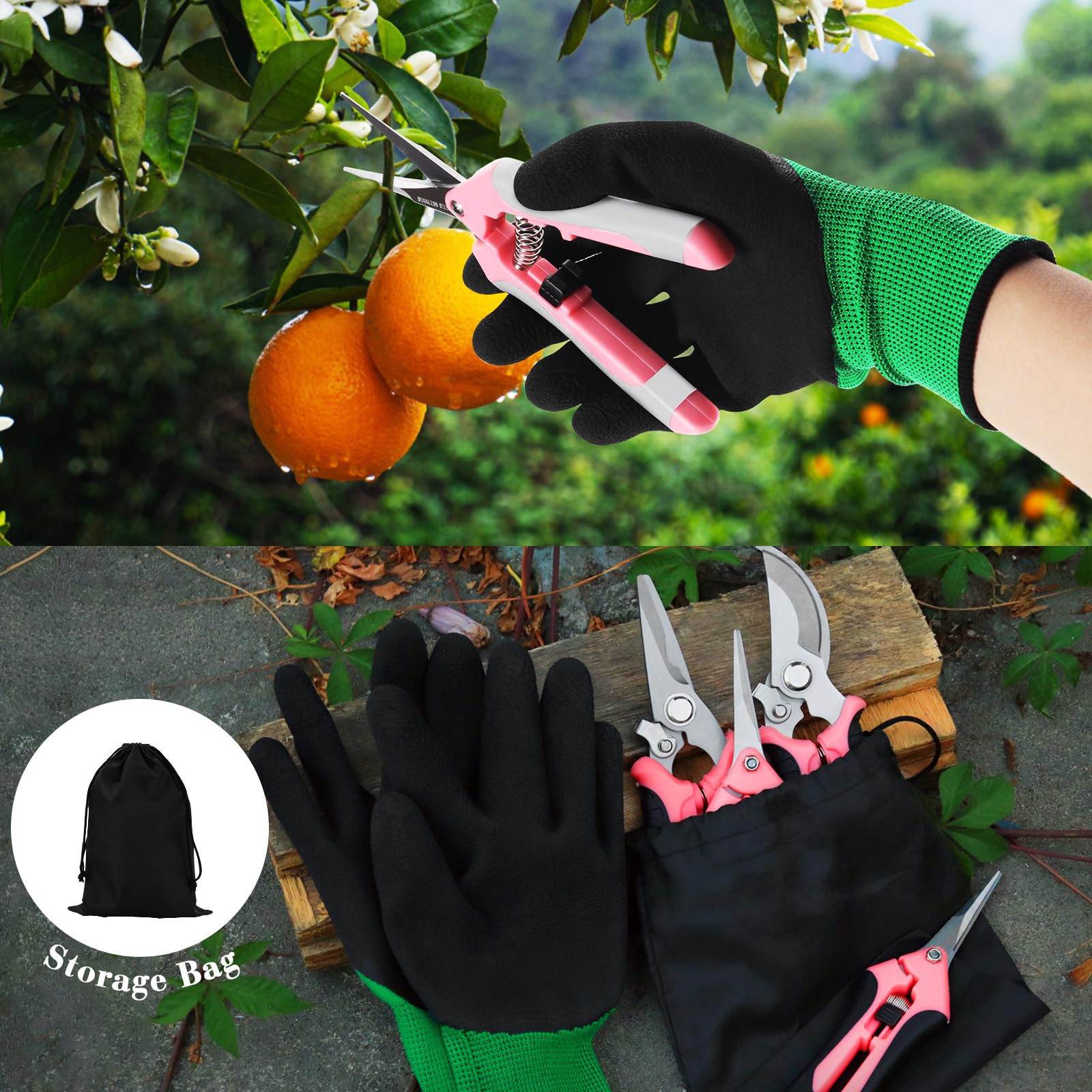 Wevove guantes rosa con recubrimiento de látex protegen las manos y mejoran el agarre