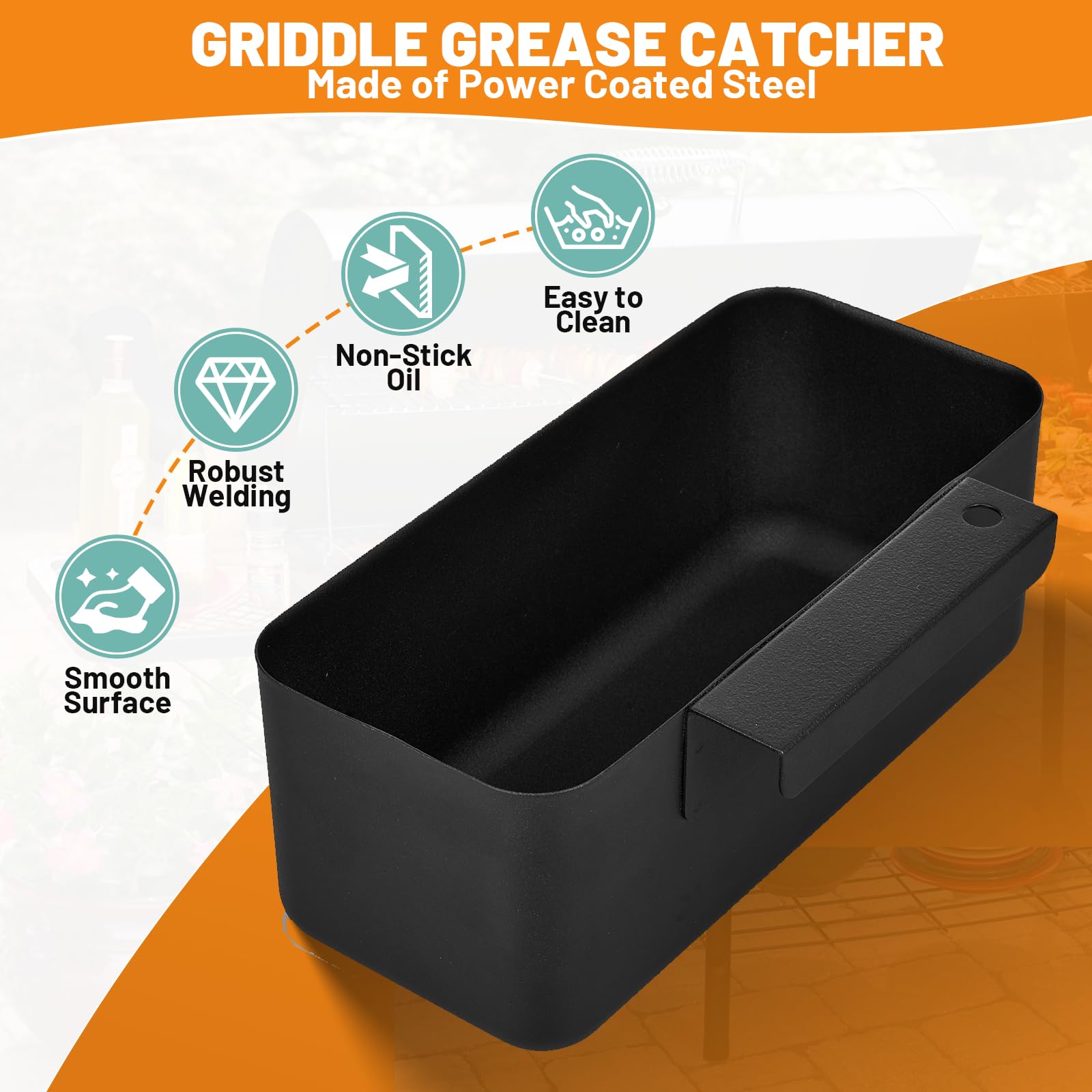 Whaleme forros colocados en colector de plancha Blackstone ahorrando limpieza