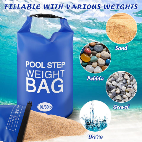 whumsdog bolsa colocada en escalera de piscina mejorando la seguridad