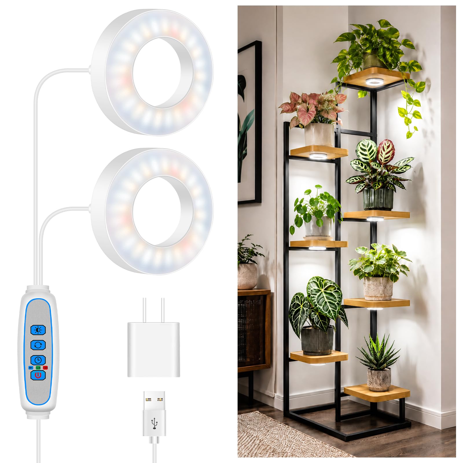 Wiaxulay vista frontal del panel LED con montaje compacto y eficiente