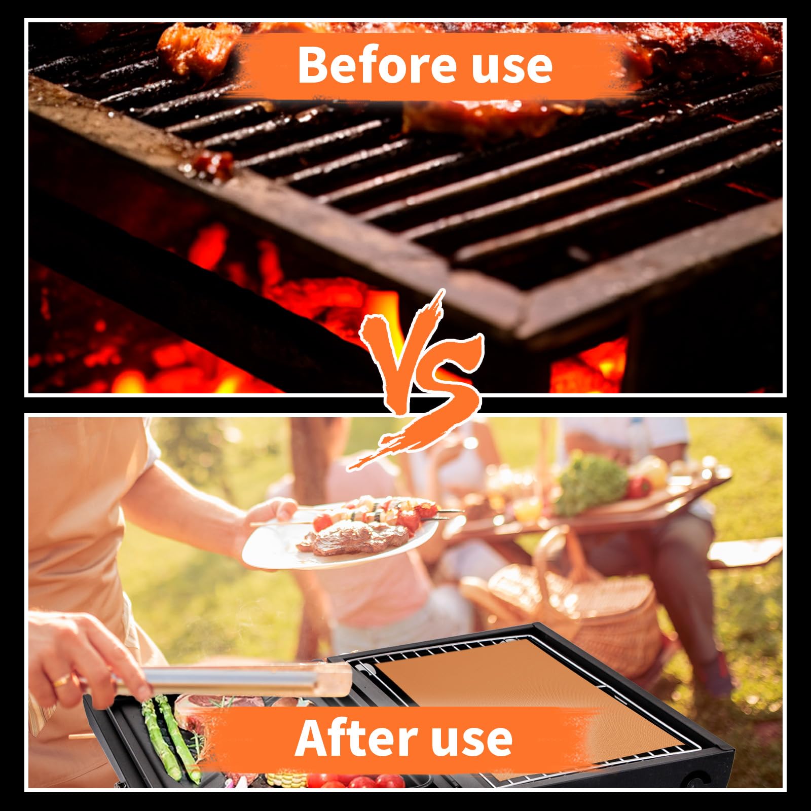 WIBIMEN tapete en parrilla cocinando vegetales con menos adherencia