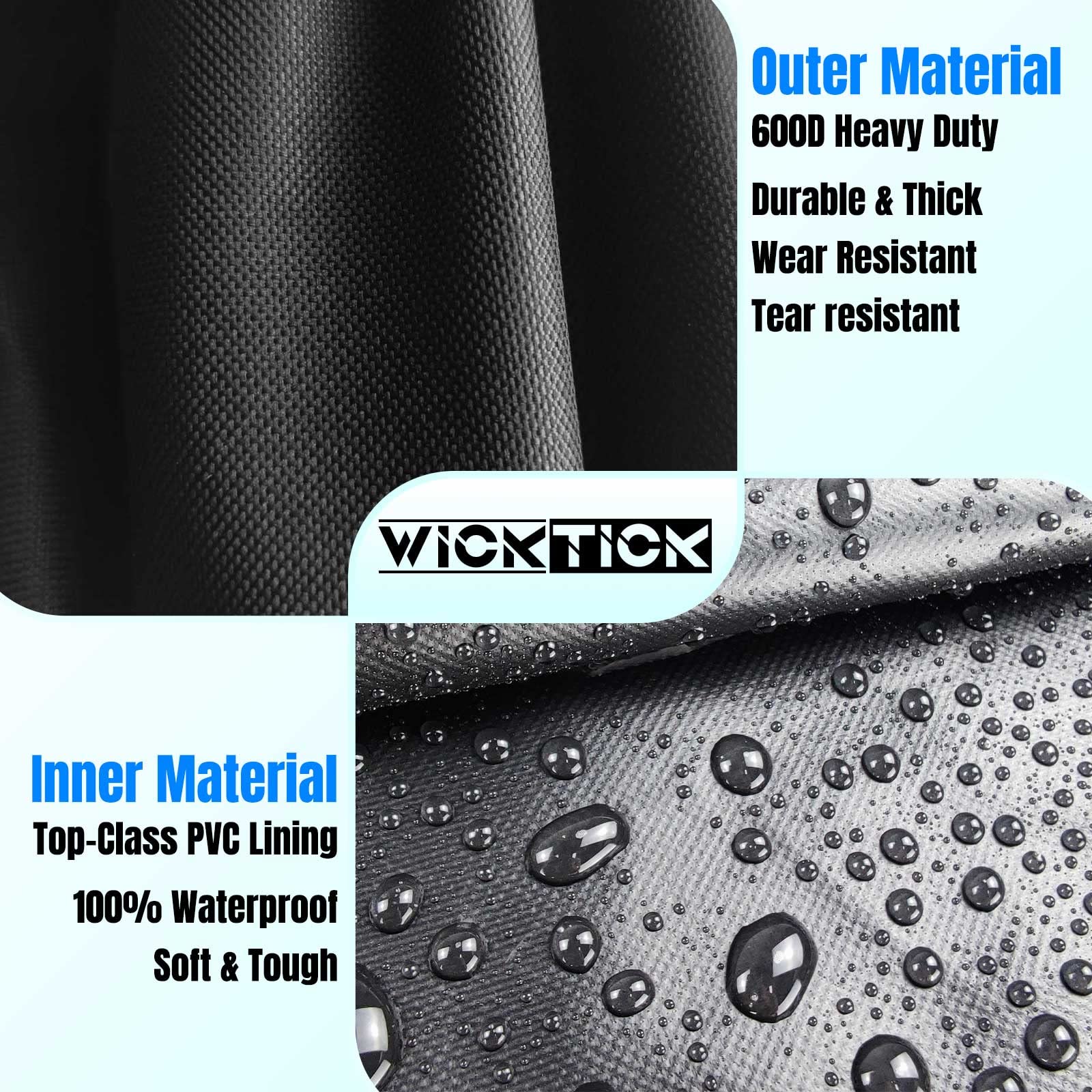 WICKTICK funda colocada en Solo Stove Yukon 2.0 protegiendo el equipo