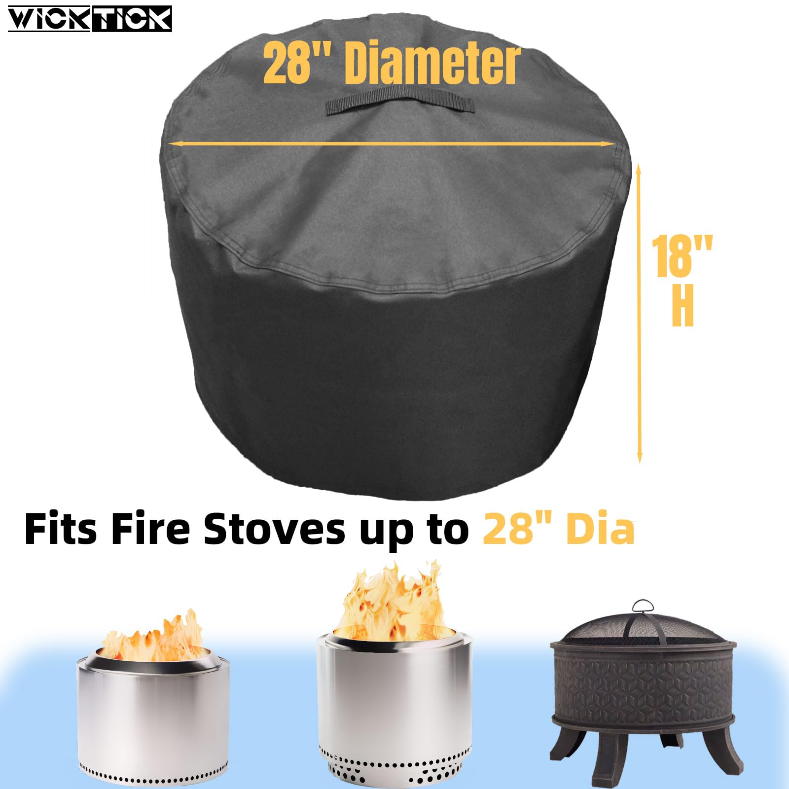 WICKTICK detalle de tela 600D Oxford resistente y duradera