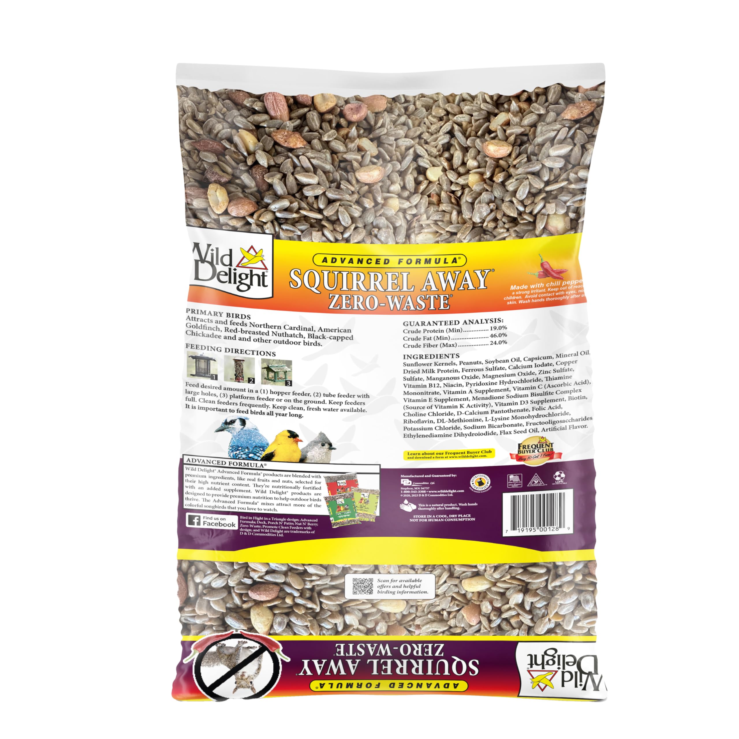 Wild Delight detalle de semillas mezcla premium, beneficio nutricional claro