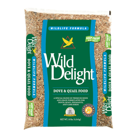 Wild Delight bolsa frontal mostrando la mezcla diseñada para atraer tórtolas y codornices