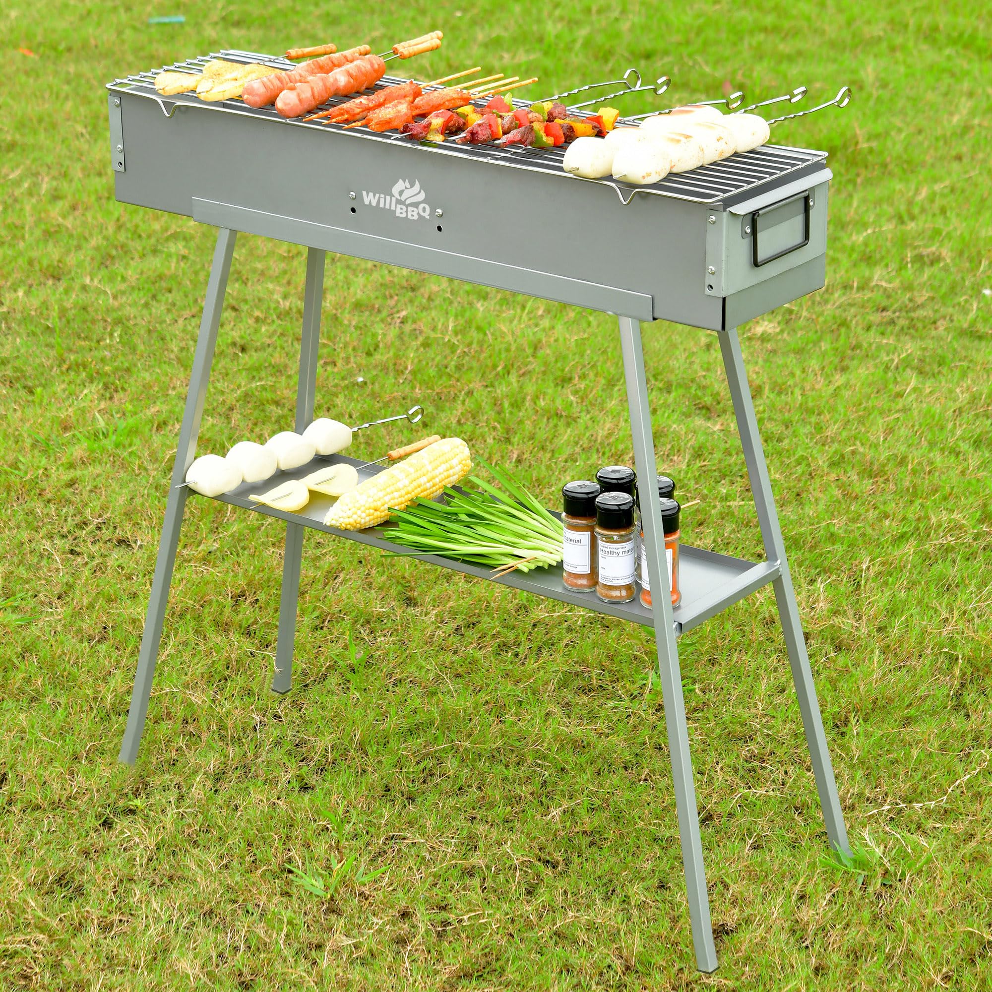 WILLBBQ detalle del acero reforzado que garantiza durabilidad en exterior