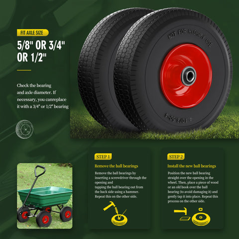 Wiltire ruedas instaladas en jardín mostrando versatilidad