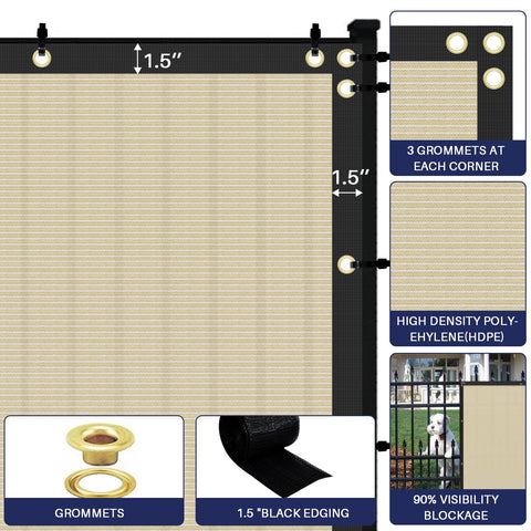 Windscreen4less pantalla colocada alrededor de piscina para privacidad y sombra