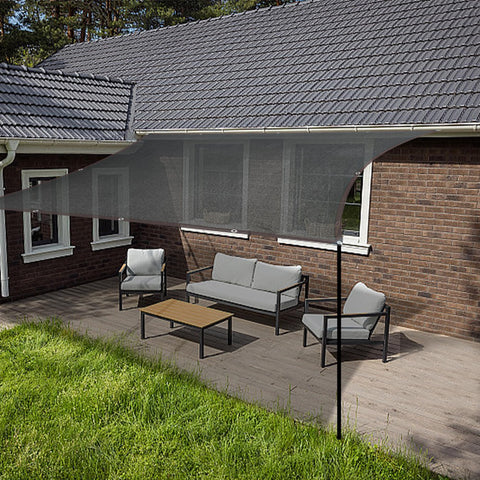 winemana área de patio con sombra cómoda para actividades al aire libre