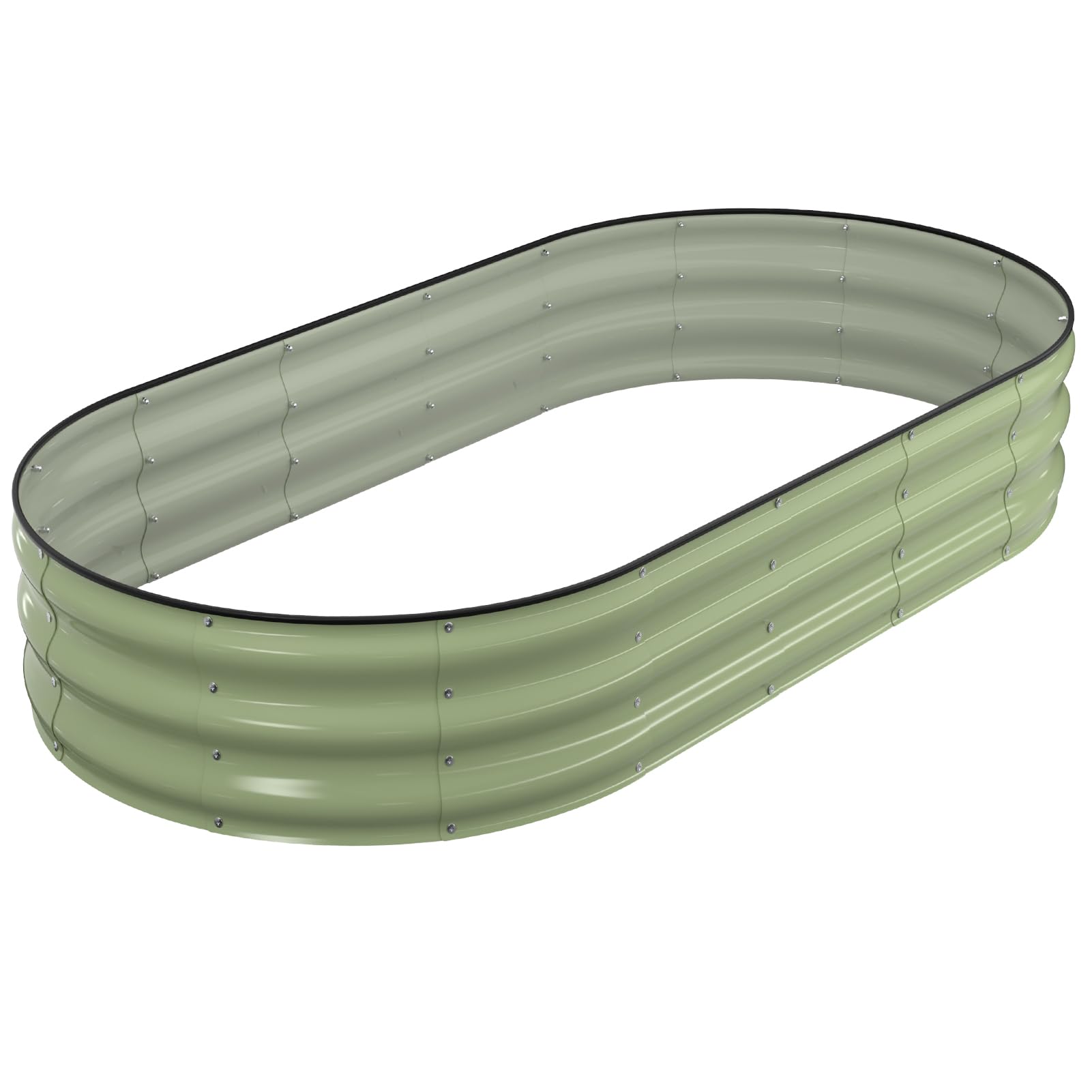 Winpull vista frontal de la jardinera verde aguacate mostrando su estructura resistente