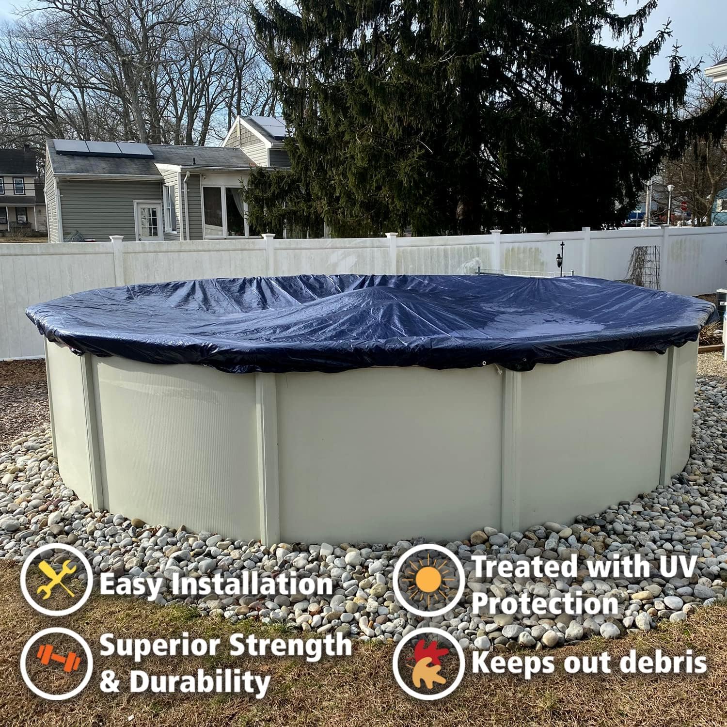 Winter Block primer plano del tejido 12x12 scrim que previene desgarros