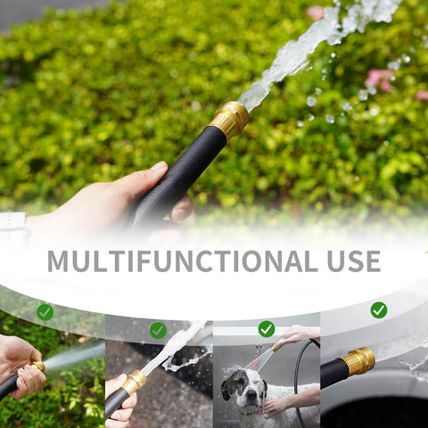 Wiseflow en jardín regando plantas, flexible y resistente al clima