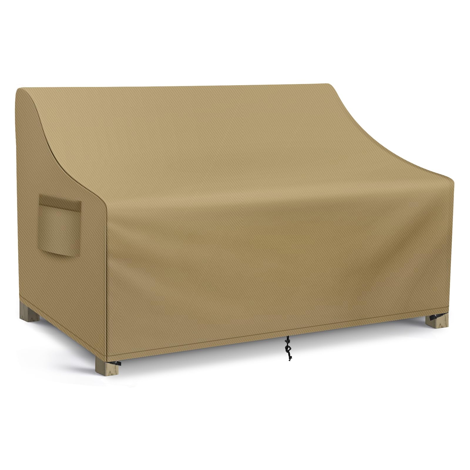 WLEAFJ vista frontal de la funda cubriendo un loveseat, protección completa