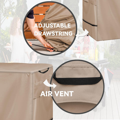 Wnanan funda comparativa de tamaño con mano, ajuste claro a 46x24x32