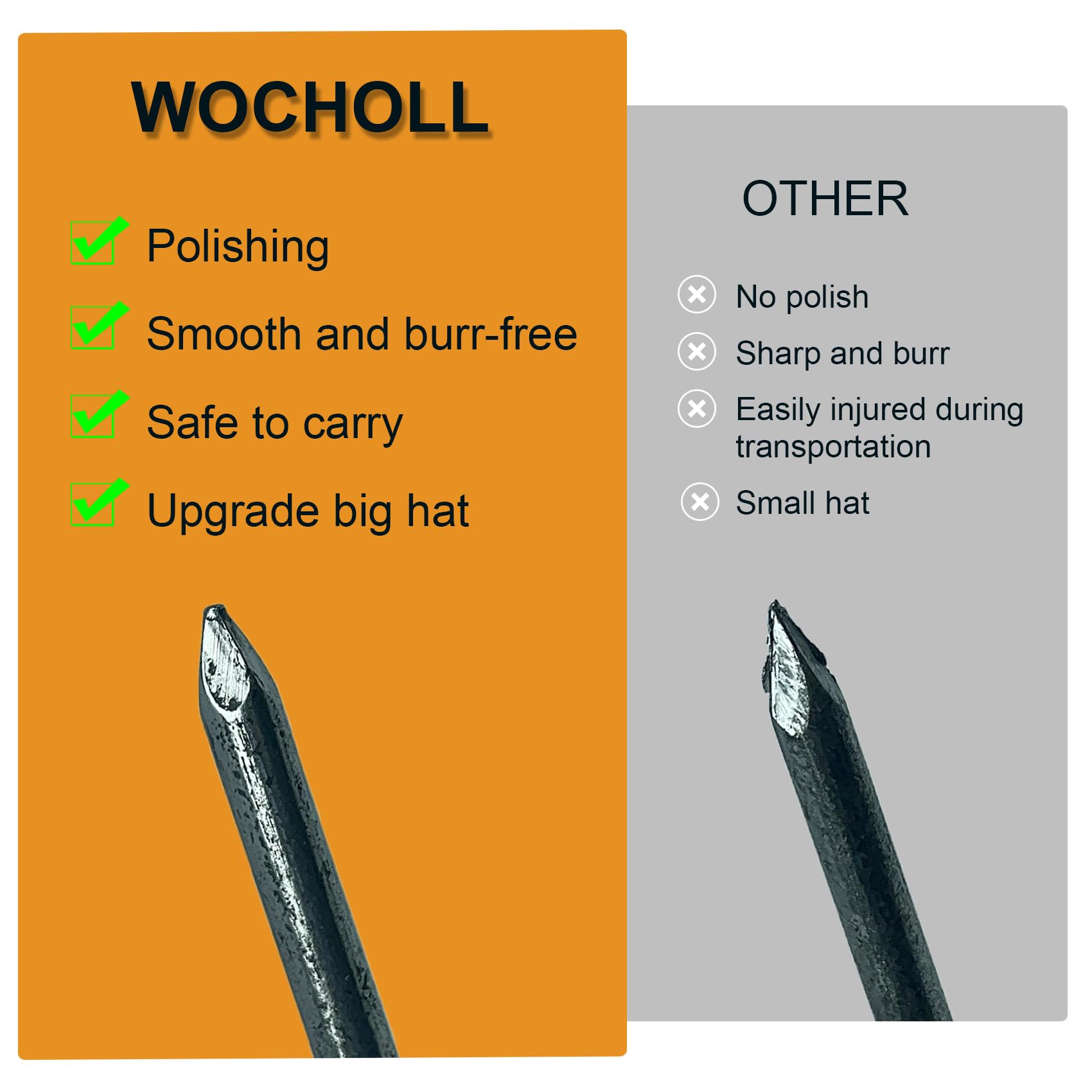 WOCHOLL estaca clavada en césped artificial asegura estabilidad