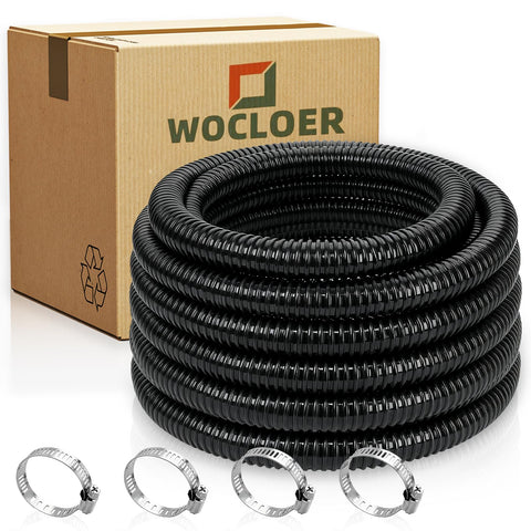 Wocloer frente del paquete de tubo para estanque mostrando longitud y accesorios