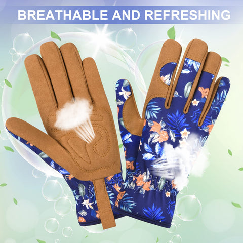 WOHEER guantes puestos en manos podando rama, agarre y precisión