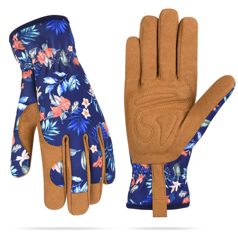 WOHEER guantes vista frontal con empaque y color army blue, protección durable