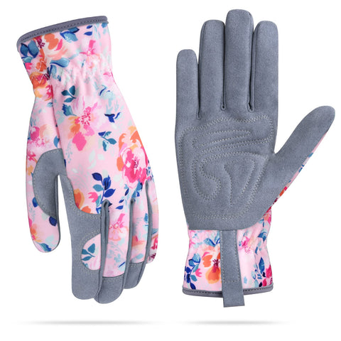 WOHEER guantes rosa frontal mostrando diseño y ajuste cómodo