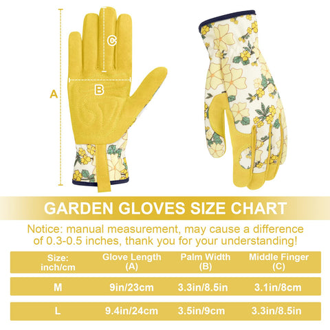 WOHEER guantes en uso cavando en maceta para trabajar con comodidad
