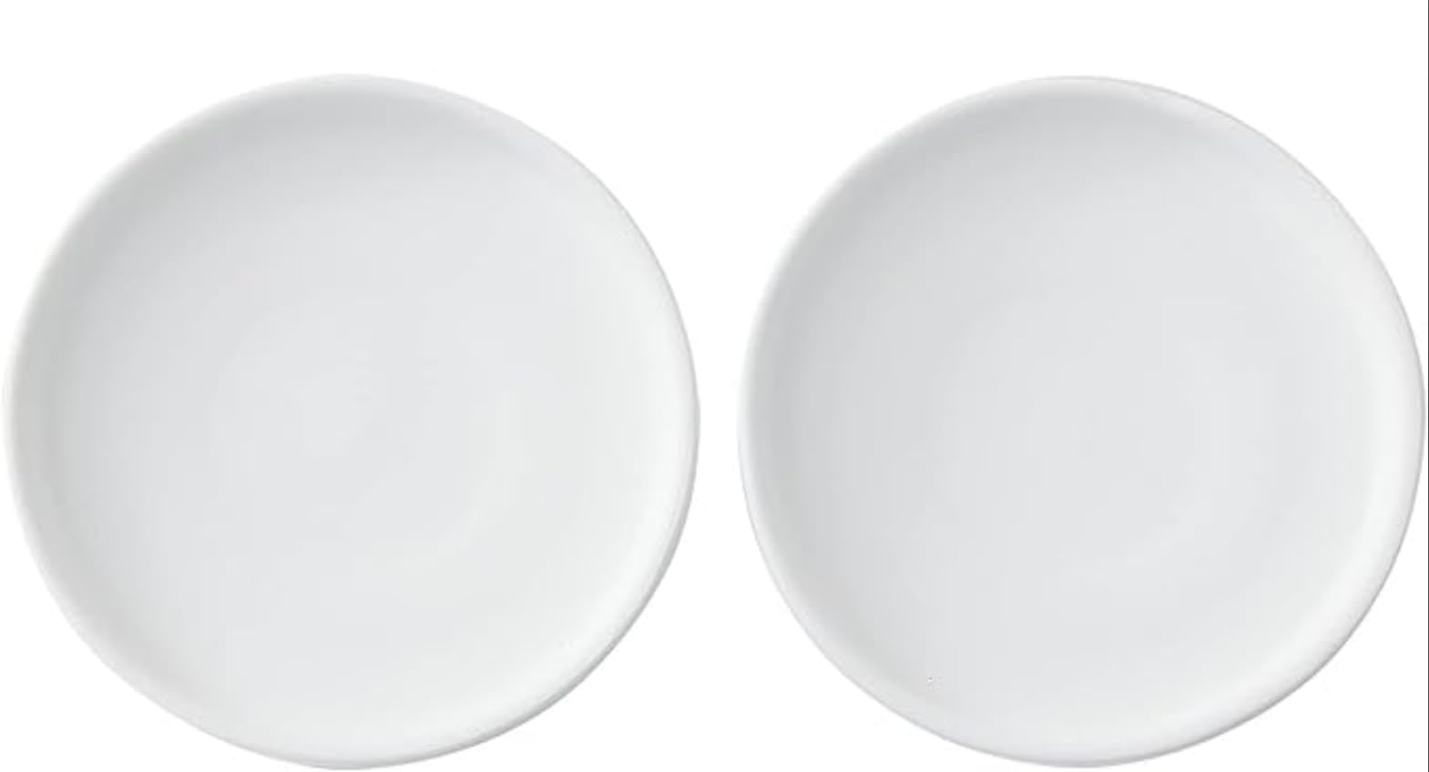 Woiida plato cerámica frontal blanco mate mostrando diseño y protección