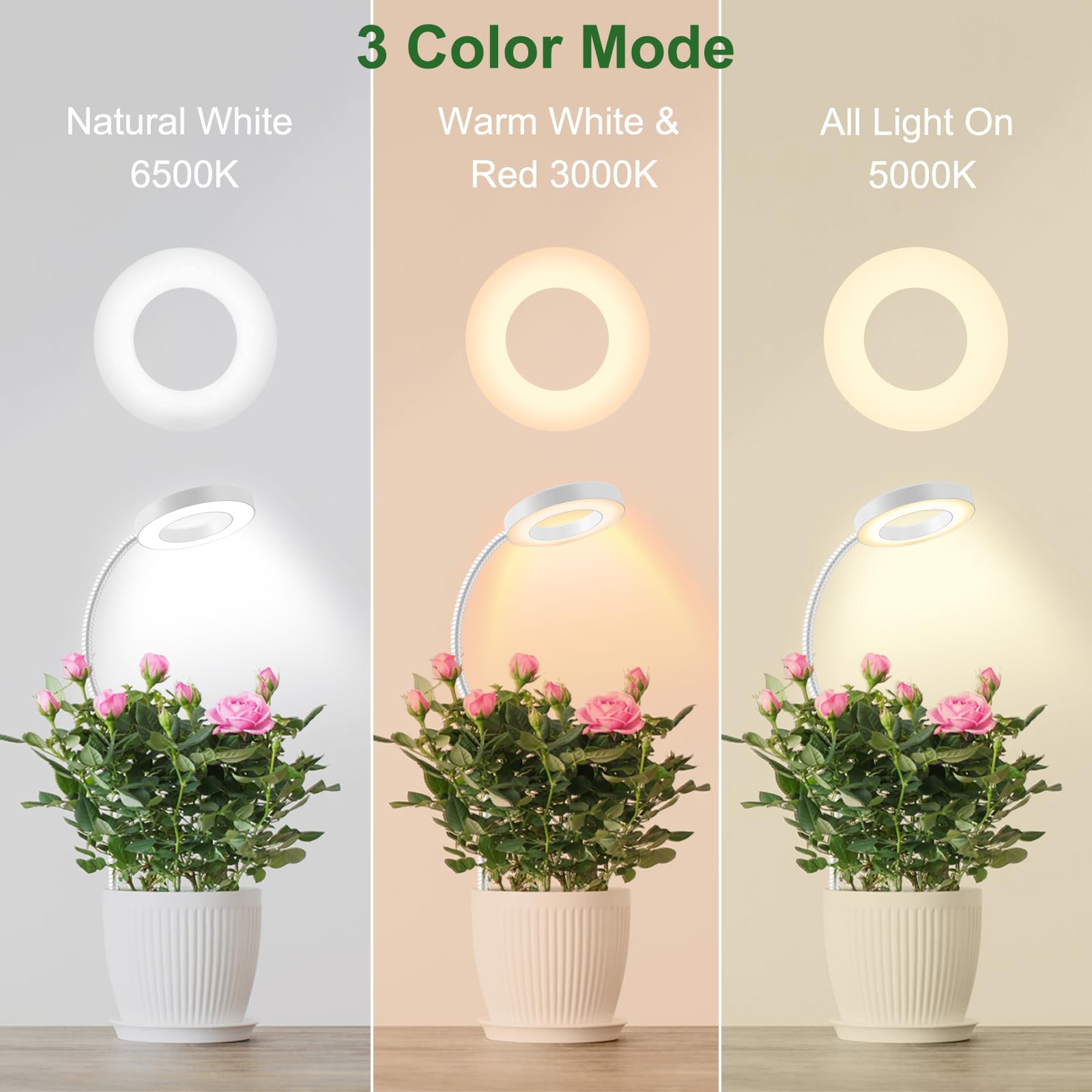 wolezek cuello flexible 360° que facilita orientar la luz correctamente