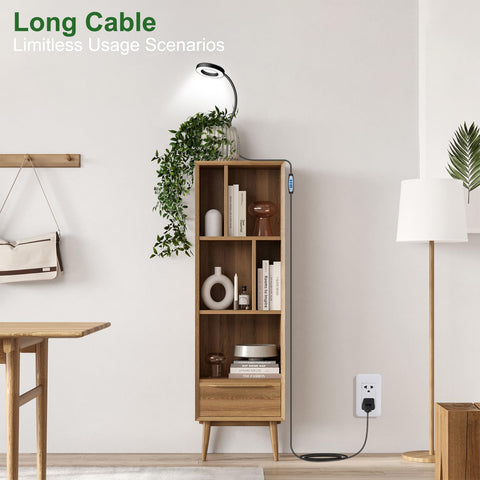 wolezek lámpara en ambiente interior iluminando varias plantas