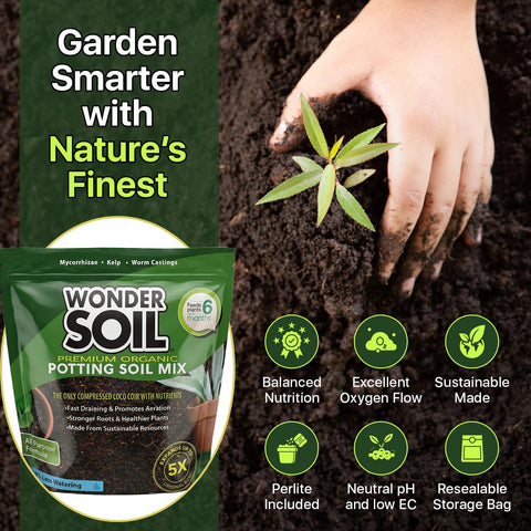 Wonder Soil perlita mezclada con coir mejora drenaje