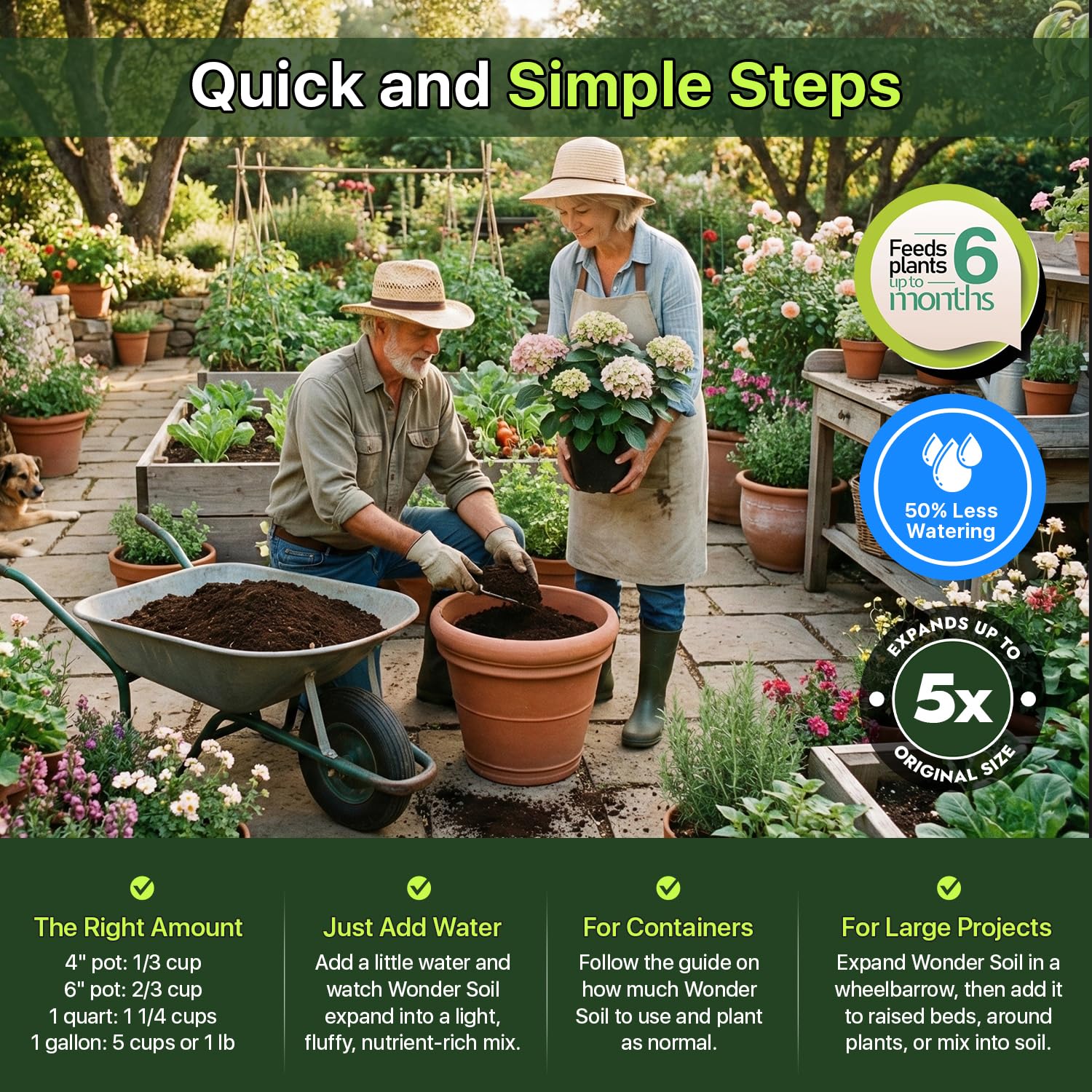 Wonder Soil vermicompost visible aporta nutrientes naturales