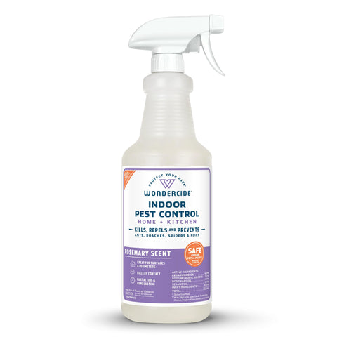 Wondercide envase frontal 32 oz mostrando etiqueta clara y naturalidad