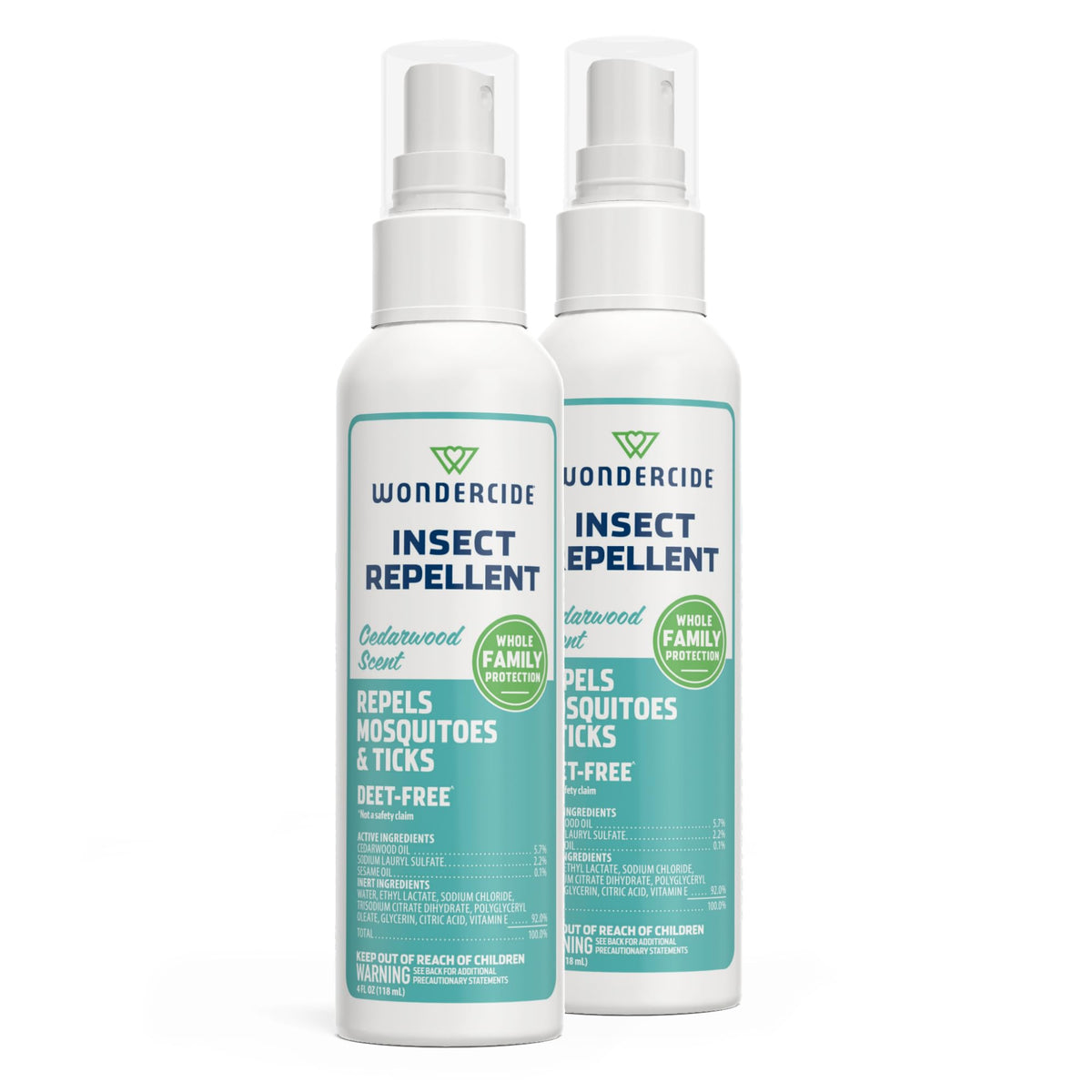Wondercide envase frontal cedro mostrando etiquetas claras y beneficio repelente
