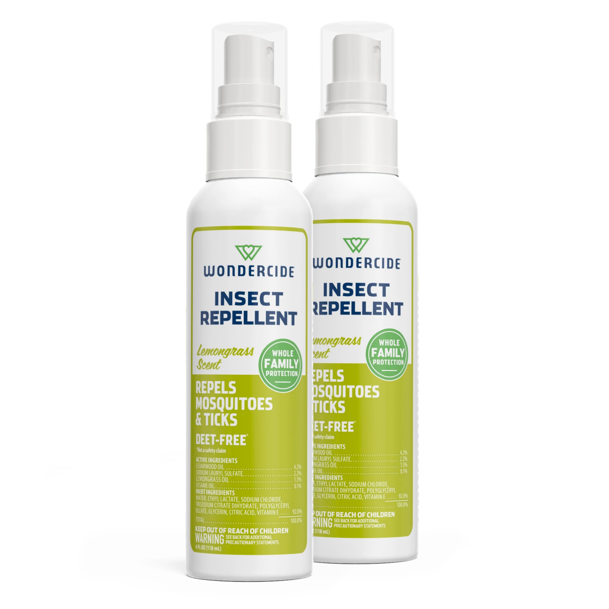 Wondercide vista frontal del pack lemongrass mostrando protección natural