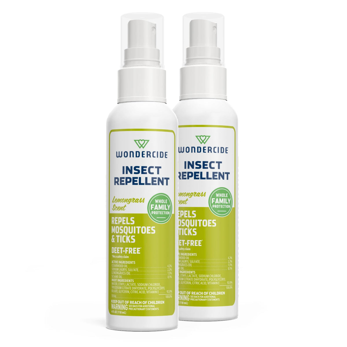 Wondercide vista frontal del pack lemongrass mostrando protección natural
