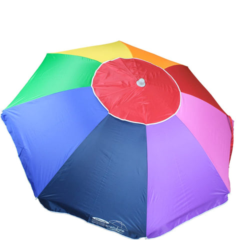 Wondershade base trípode desplegada con portavasos, soporte firme y organizado